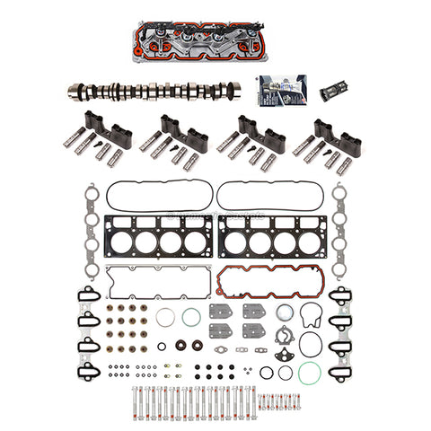 05-14 Chevy 5.3L Head Gasket Set Bolts AFM DOD Lifters Camshaft 1-Bolt VLOM