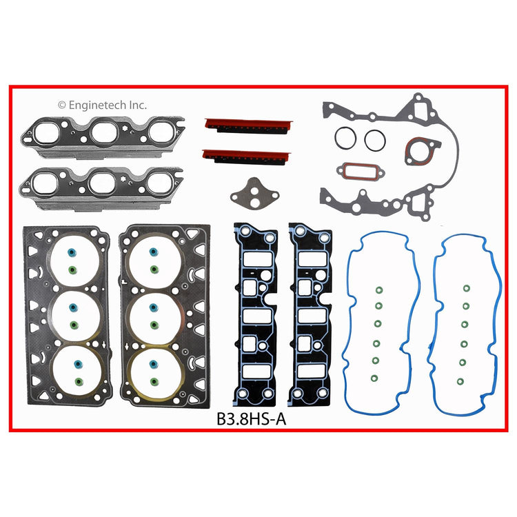 Enginetech B3.8HS-AWB Engine Cylinder Head Gasket Set for Buick, Chevrolet, Pontiac with Head Bolts