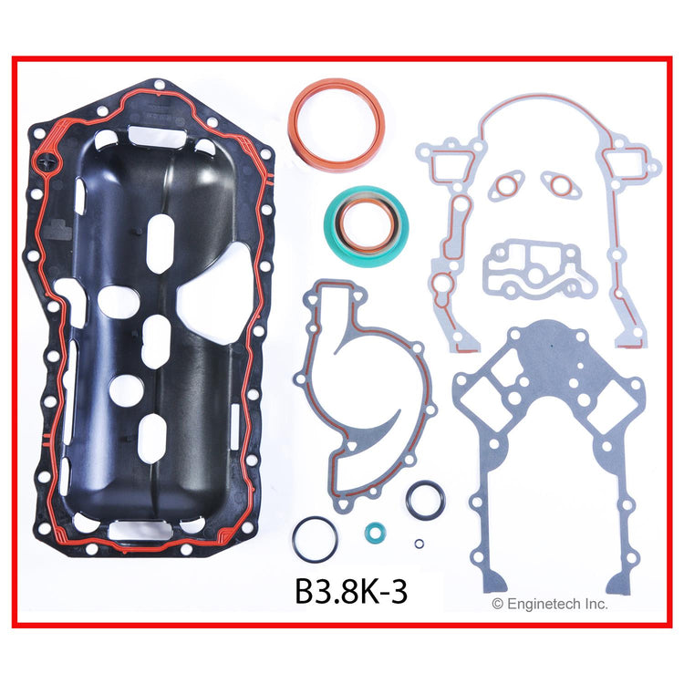 Enginetech B3.8K-3 Engine Full Gasket Set for Buick and Chevy Cars and Trucks