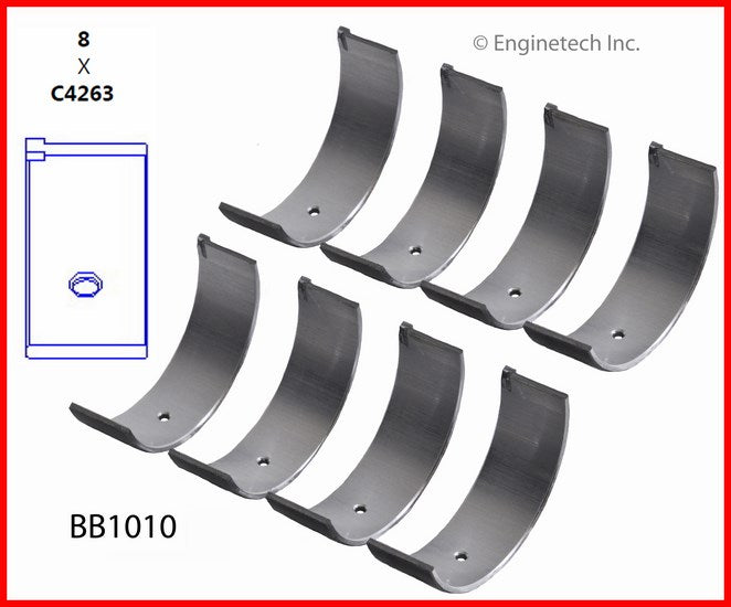 Enginetech BB1010STD Engine Full Connecting Rod Bearing Set for 2004-2006 Toyota and Pontiac Models