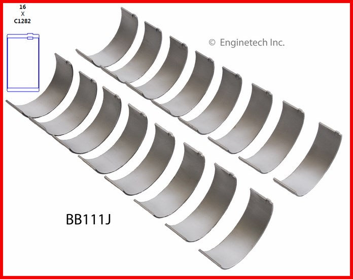 Enginetech BB111JSTD Engine Full Connecting Rod Bearing Set for Chrysler and Dodge Vehicles
