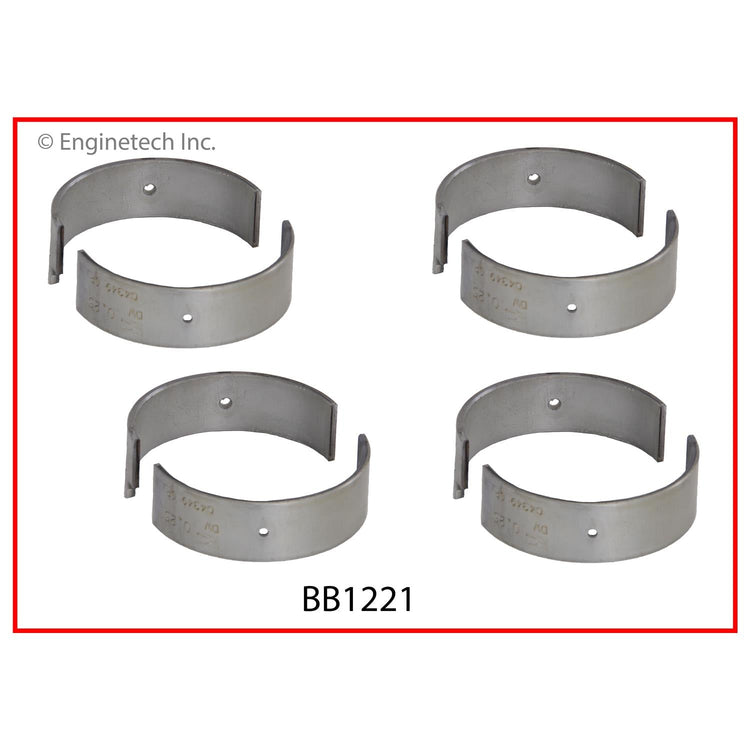 Enginetech BB1221.25 Engine Full Connecting Rod Bearing Set for Toyota Yaris and Prius C