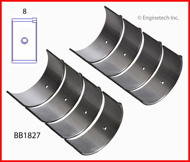 Enginetech BB1827.50 Engine Full Connecting Rod Bearing Set for Mitsubishi, Chrysler, and Hyundai Vehicles