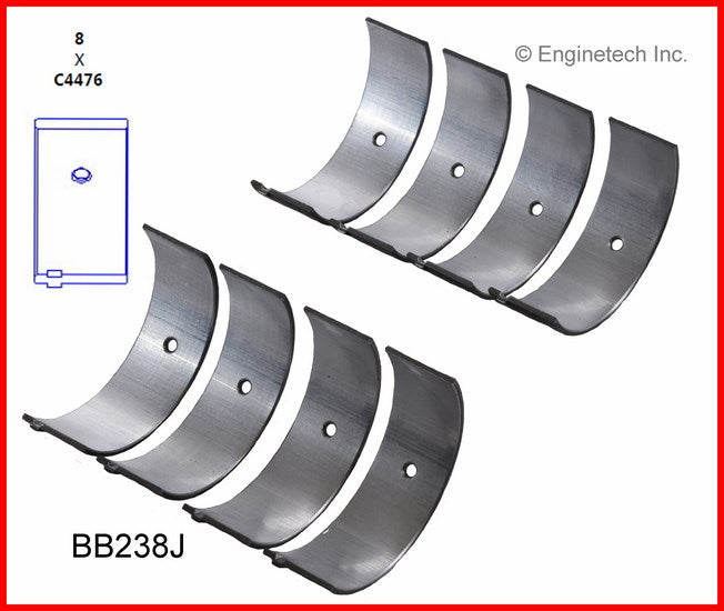 Enginetech BB238J.75 Engine Full Connecting Rod Bearing Set for Ford, Mazda, Mercury