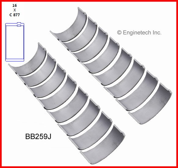 Enginetech BB259J030 Engine Full Connecting Rod Bearing Set for Optimal Performance