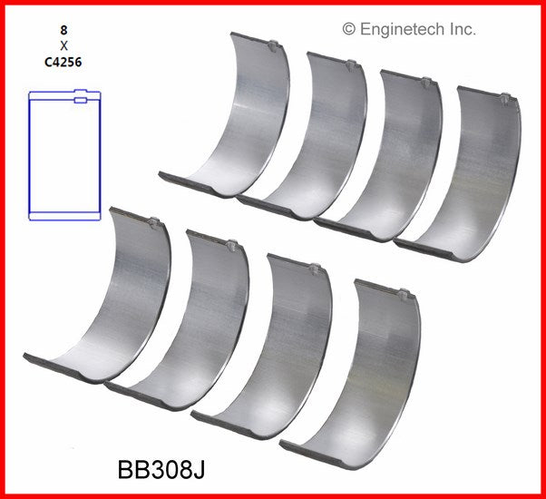 Enginetech BB308J.50 Engine Full Connecting Rod Bearing Set for Chrysler Vehicles