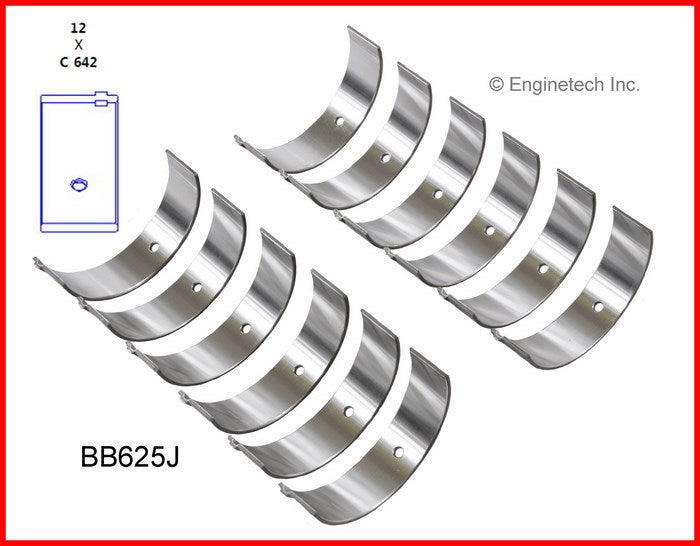 Enginetech BB625J030 Engine Full Connecting Rod Bearing Set for Ford, Mercury, Mazda