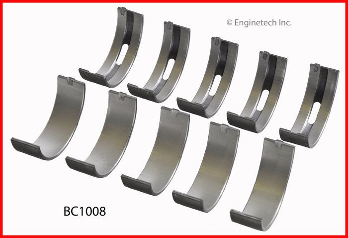 Enginetech BC1008.25 Engine Full Crankshaft Main Bearing Set for 2004-2006 Toyota and Pontiac Models