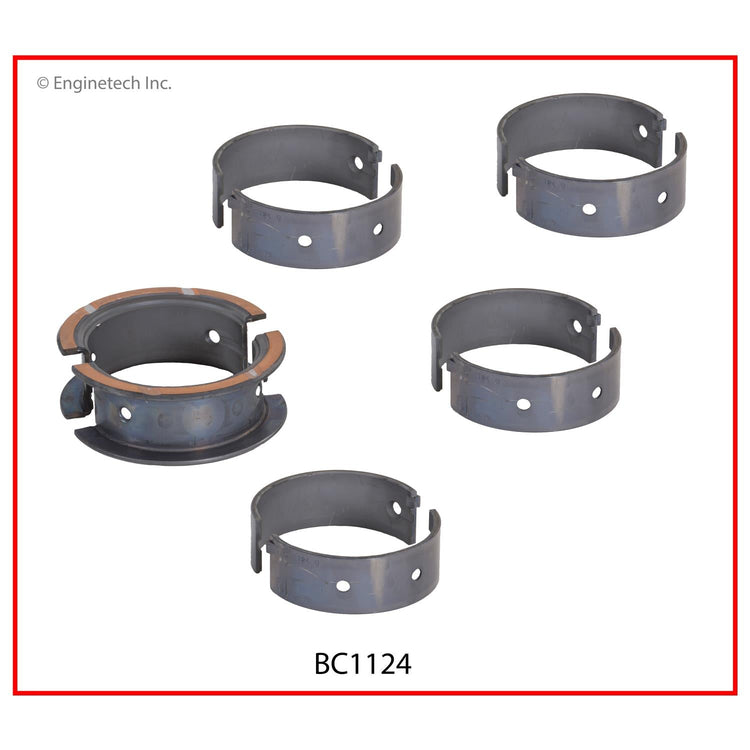 Enginetech BC1124.25 Engine Full Crankshaft Main Bearing Set for Hyundai and Dodge Vehicles
