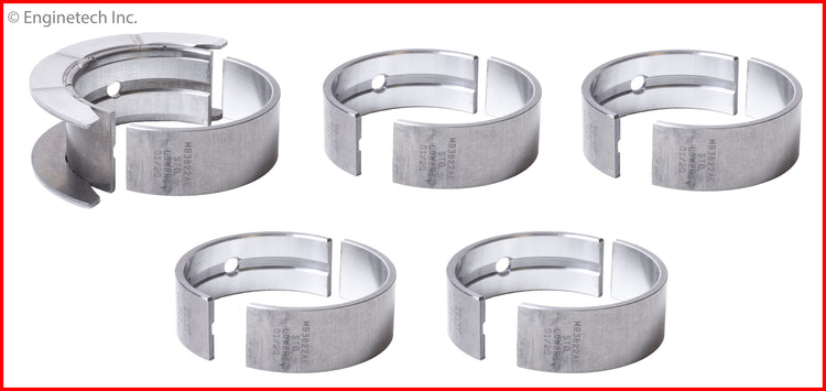 Enginetech BC116J.25 Engine Full Crankshaft Main Bearing Set for 2012 Ford and Mazda Vehicles
