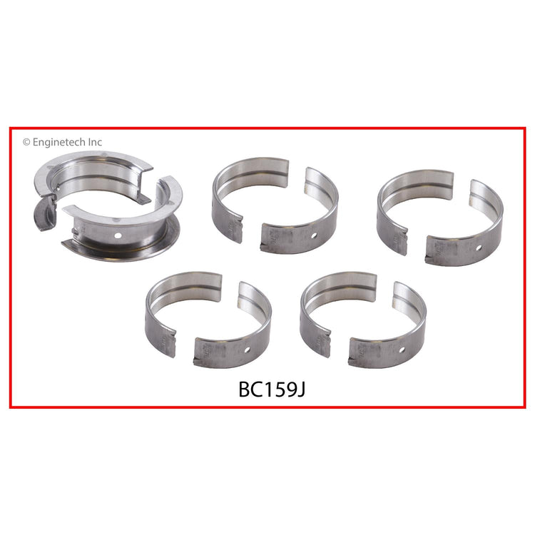 Enginetech BC159JSTD Engine Full Crankshaft Main Bearing Set for Chevrolet and Buick Models