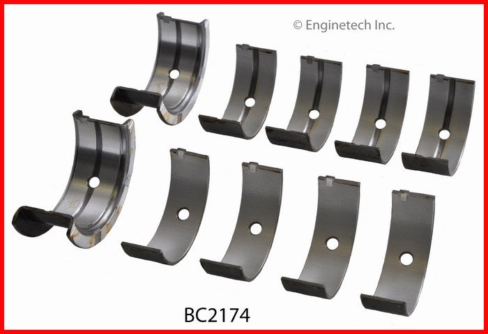 Enginetech BC2174.25 Engine Full Crankshaft Main Bearing Set for Nissan Pulsar and Sentra