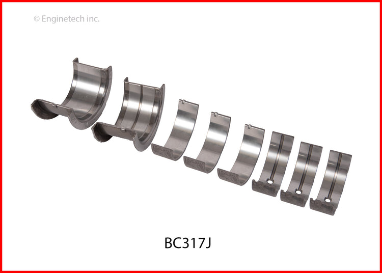 Enginetech BC317J020 Engine Full Crankshaft Main Bearing Set for 2012 GMC Savana 1500 and Chevrolet Silverado 1500