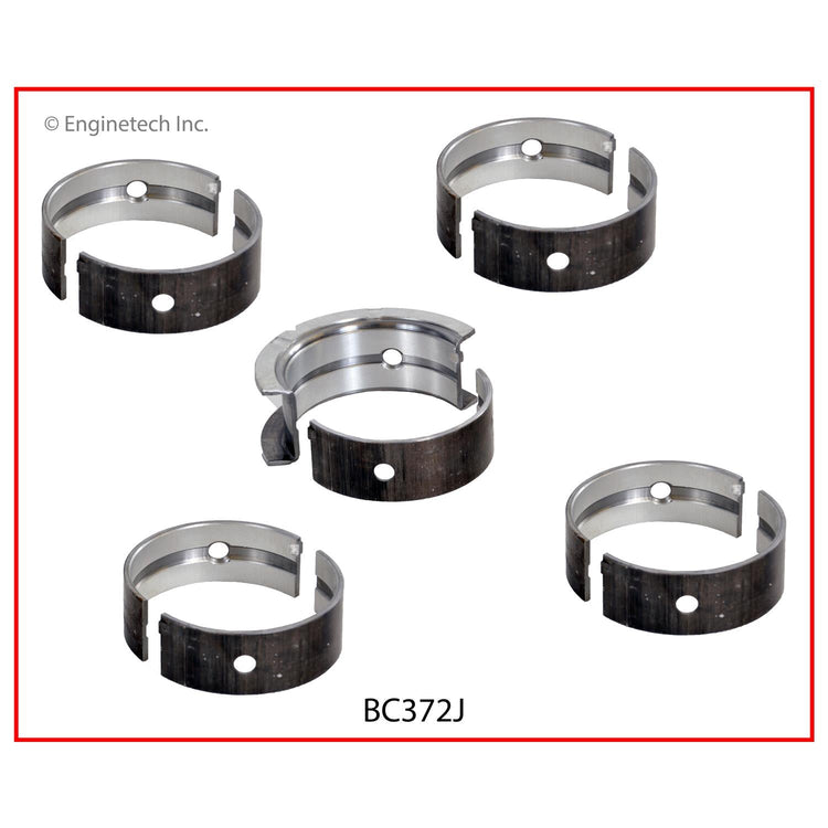 Enginetech BC372J.25 Engine Full Crankshaft Main Bearing Set for Ford and Mercury Models