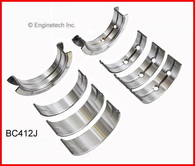 Enginetech BC412J.75 Engine Full Crankshaft Main Bearing Set for Isuzu and Buick Vehicles