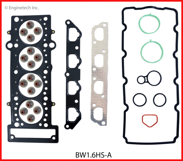 Enginetech Cylinder Head Gasket Set for BMW and Mini Cooper with Head Bolts - Part BW1.6HS-AWB