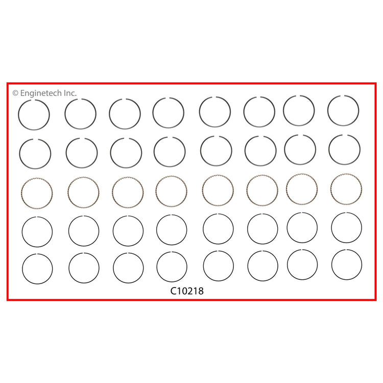 Enginetech C10218-020 Engine Premium Piston Ring Complete Set for Optimal Engine Performance