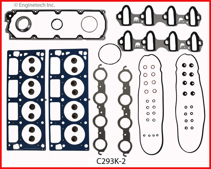 Enginetech C293K-2 Engine Full Gasket Set for GMC and Chevrolet Cars and Trucks