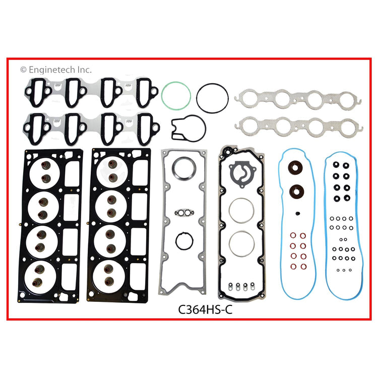 Enginetech C364HS-CWB Engine Cylinder Head Gasket Set for GMC and Chevrolet Vehicles with Head Bolts