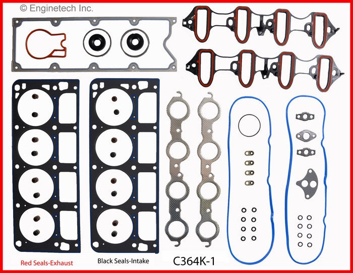 Enginetech C364K-1 Engine Full Gasket Set for GMC and Chevrolet Trucks and SUVs