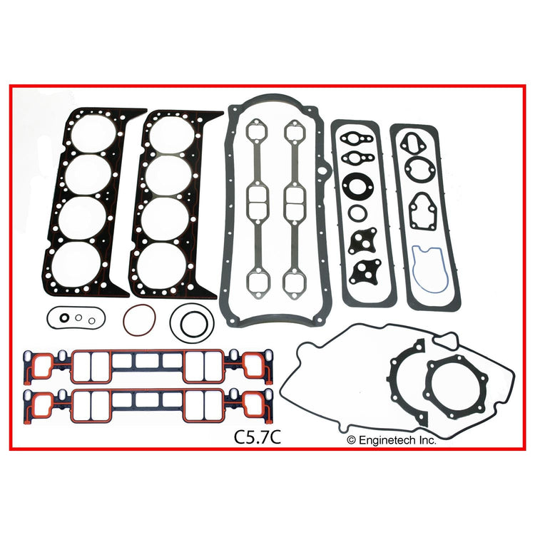 Enginetech C5.7C Full Gasket Set for GMC and Chevy Cars and Trucks