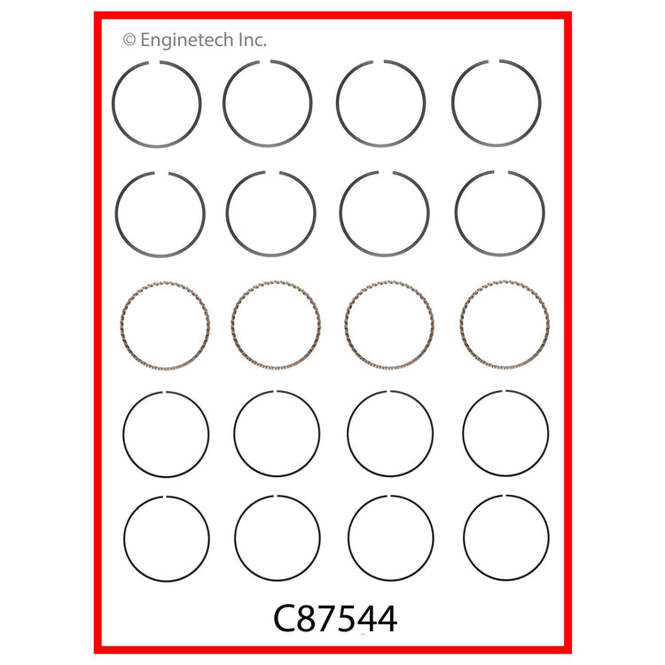 Enginetech C87544-.50 Engine Premium Piston Ring Set for Chrysler Vehicles
