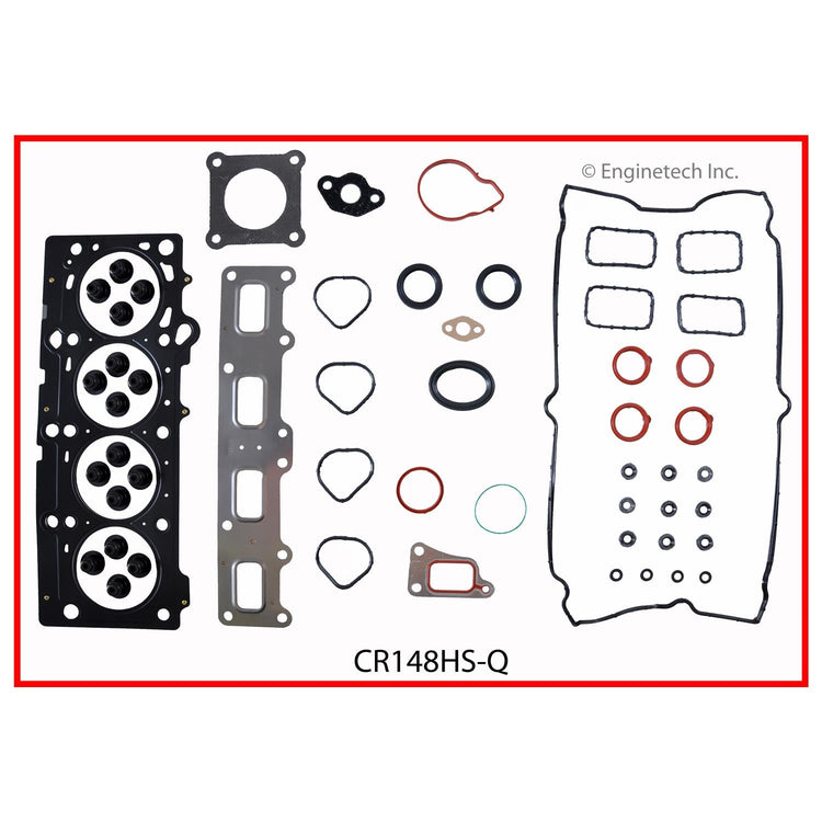 Enginetech CR148HS-QWB Engine Cylinder Head Gasket Set for GMC and Chevrolet Cars and Trucks with Head Bolts