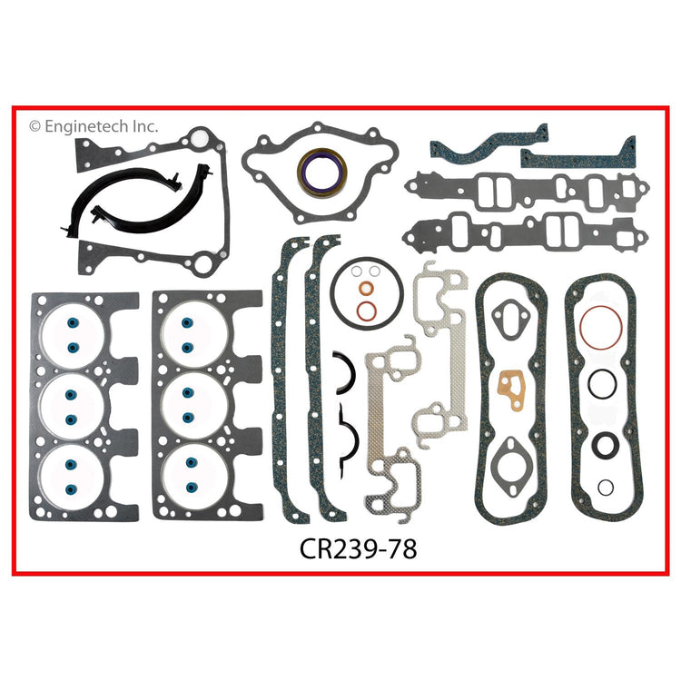 Enginetech CR239-78 Engine Full Gasket Set for Dodge and Chrysler Cars and Trucks