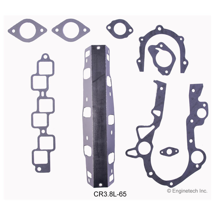 Enginetech CR3.8L-65 Engine Full Gasket Set for Chrysler and Dodge Vehicles