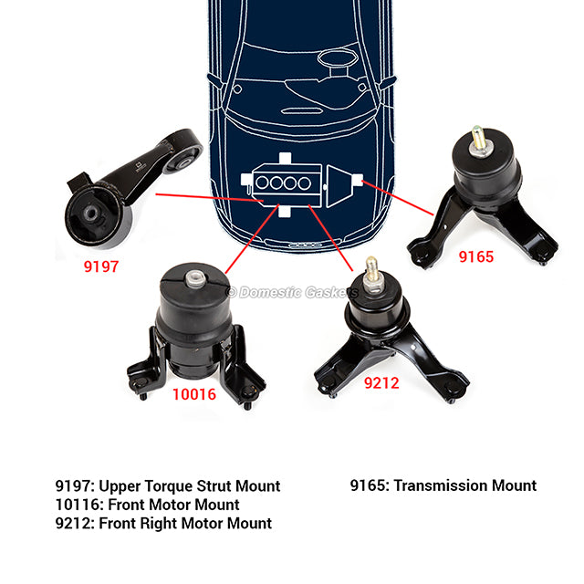 New Engine Motor Mount Kit w/Auto 4 PCS for 02-06 Toyota Camry 3.0L V6 DOHC 24v