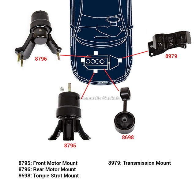 New Engine Motor & Trans. Mount Kit for 97-01 Toyota Camry Solara 2.2L DOHC 16v