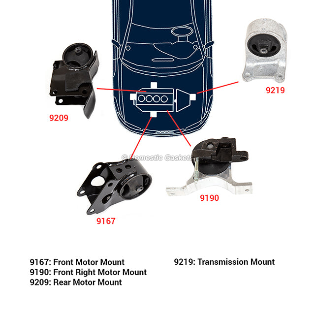 New Engine Automatic Trans Mount kit for 02-06 Nissan Altima 2.5L DOHC