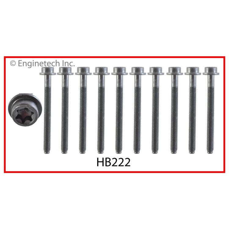 Enginetech F121HS-AWB Engine Cylinder Head Gasket Set for Ford and Mercury Vehicles with Head Bolts