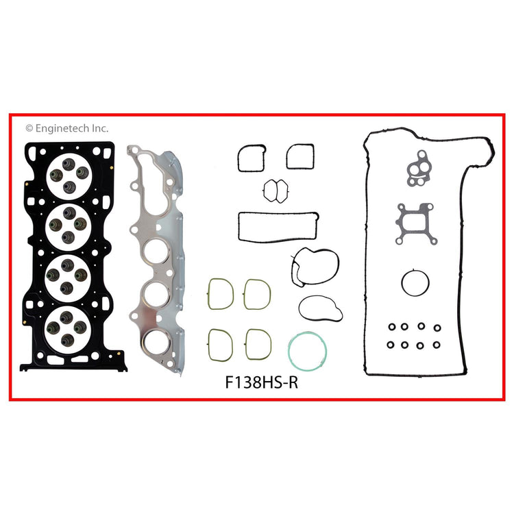 Enginetech F138HS-RWB Engine Cylinder Head Gasket Set for Ford and Mazda Vehicles with Head Bolts