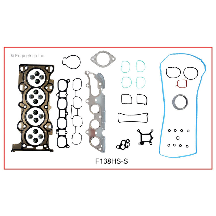 Enginetech F138HS-SWB Engine Cylinder Head Gasket Set for Ford Cars and Trucks with Head Bolts