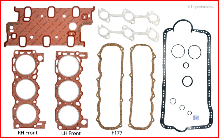 Enginetech F177 Rebuilders Engine Full Gasket Set for Ford Cars and Trucks