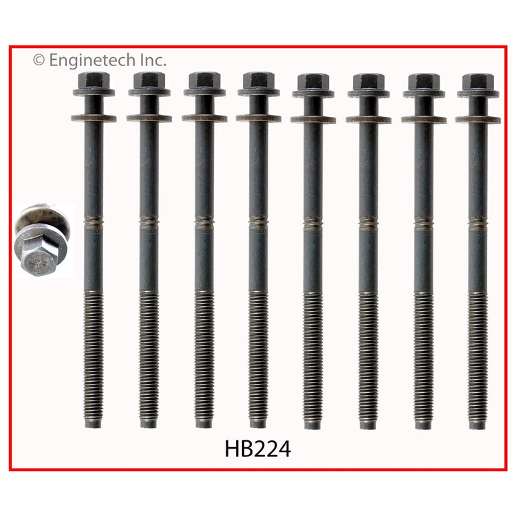 Enginetech F181HS-FWB Engine Cylinder Head Gasket Set for Ford Car and Truck with Head Bolts