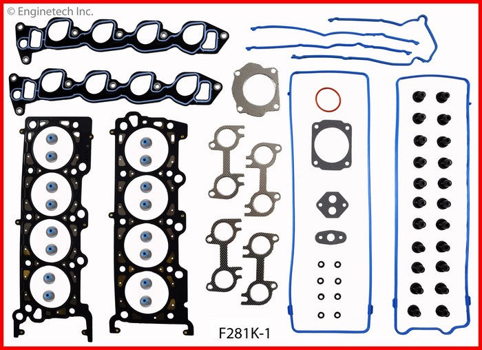 Enginetech F281K-1 Engine Full Gasket Set for Ford Car and Truck