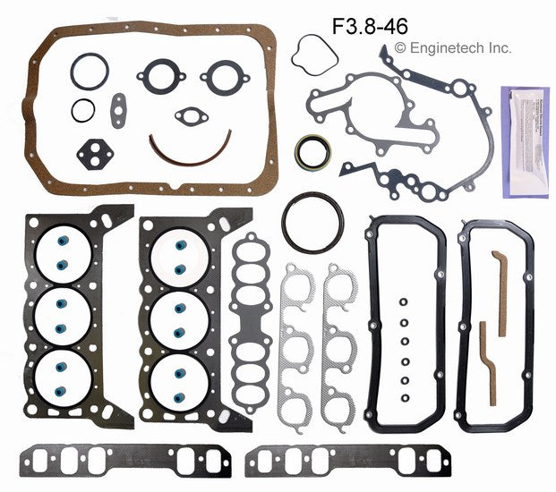 Enginetech F3.8-46 Engine Full Gasket Set for Ford Taurus and Thunderbird