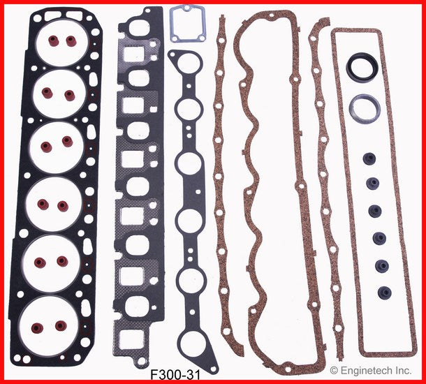Enginetech F300-31 Engine Full Gasket Set for Ford Car and Truck