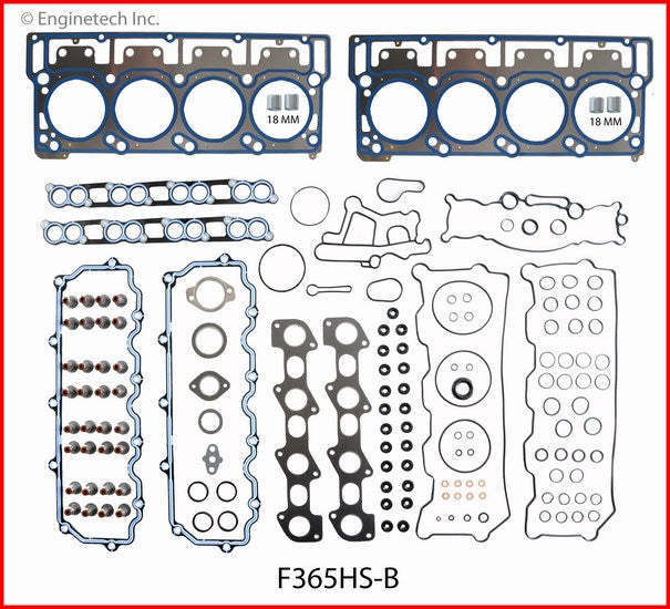 Enginetech F365HS-B Engine Cylinder Head Gasket Set for Ford Trucks and Vans