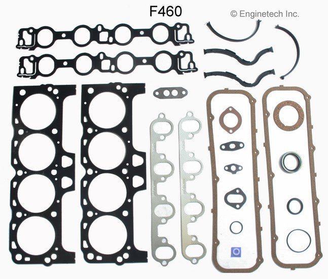 Enginetech F460 Rebuilders Engine Full Gasket Set for Ford Cars and Trucks
