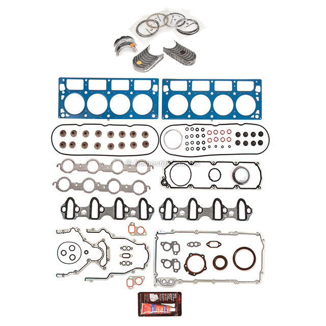 Engine Re-Ring Kit Fit 08-11 GMC Chevrolet 4.8L OHV