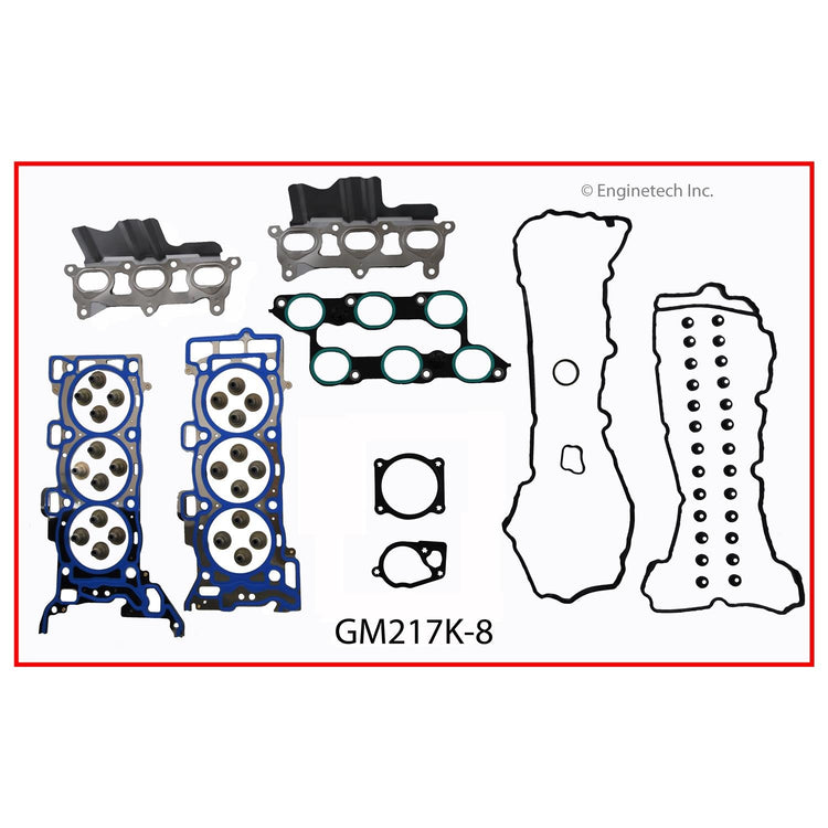 Enginetech GM217K-8 Engine Full Gasket Set for GMC and Chevrolet Cars and Trucks
