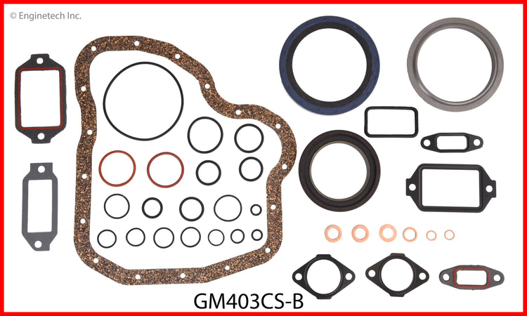 Enginetech GM403CS-B Engine Lower End Gasket Set for Chevrolet and GMC Trucks