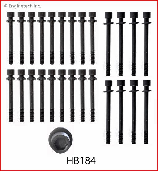 Enginetech HB184 Engine Head Bolt Set for One Cylinder - Compatible with Nissan and Mercury Vehicles