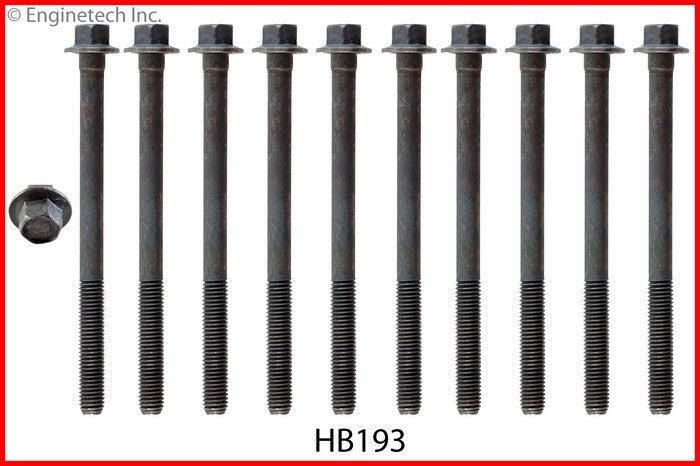 Enginetech HB193 Engine Head Bolt Set for Saturn SC1 and SL (One Cylinder)