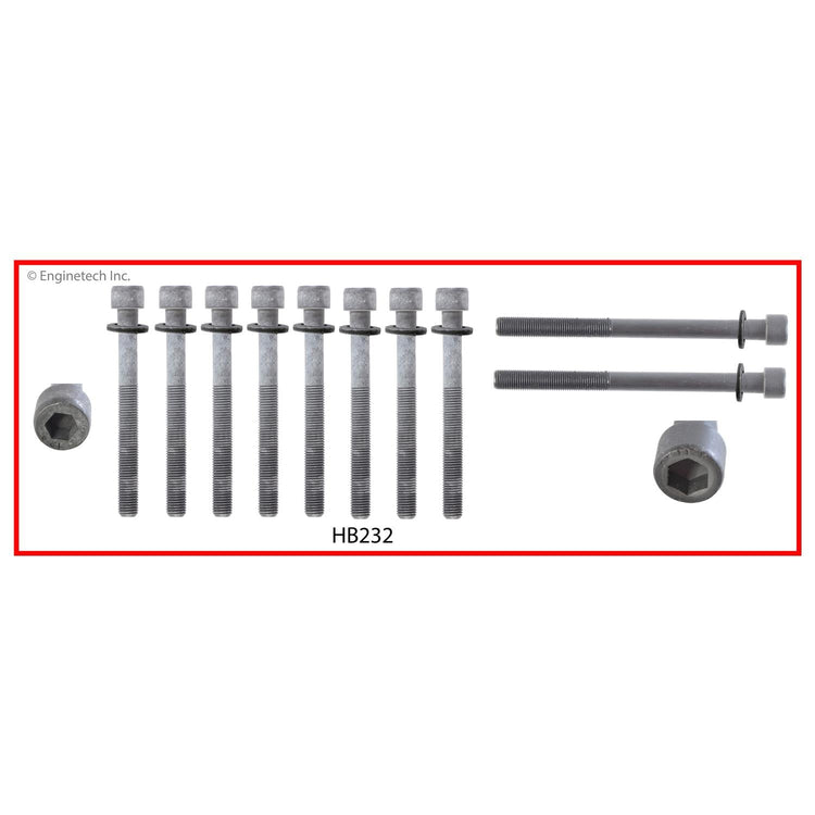 Enginetech HB232 Engine Head Bolt Set for Hyundai and Kia Models