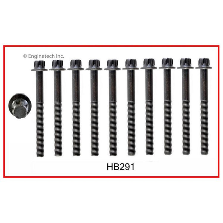 Enginetech HB291 Engine Head Bolt Set for One Cylinder – Compatible with Nissan Altima, Rogue, Sentra, and Urvan (2010-2014)