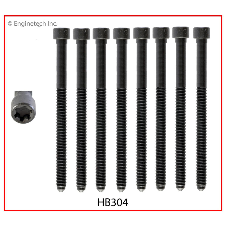 Enginetech HB304 Engine Head Bolt Set for One Cylinder – Compatible with 2005-2012 Audi Quattro Models